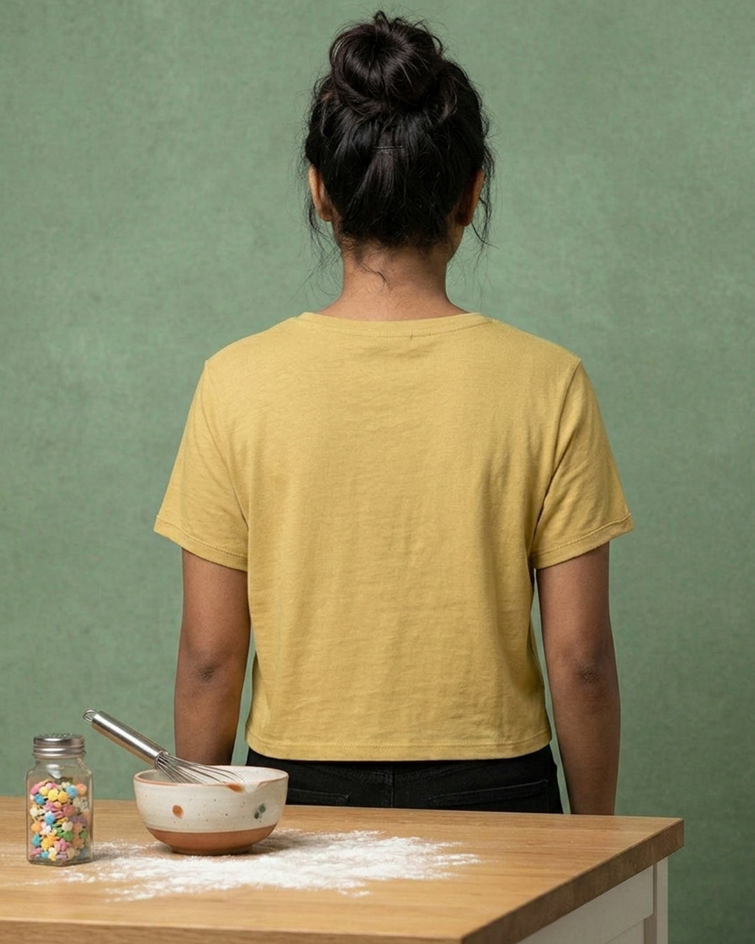 Obssesive Baking Disorder - Beige Baking Crop Top