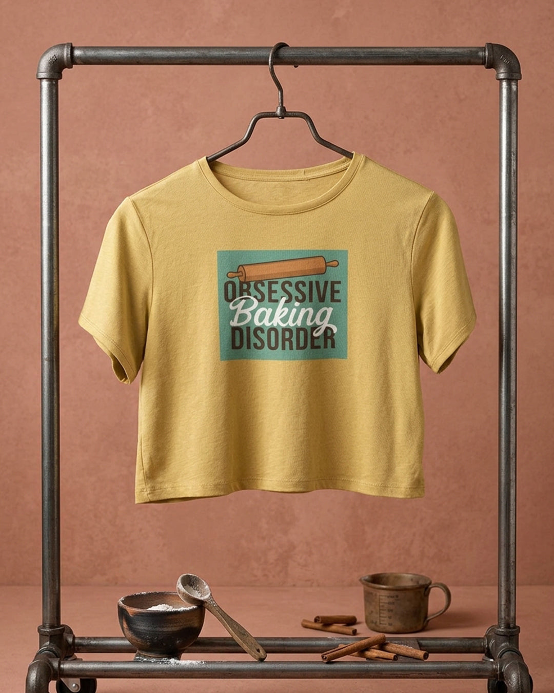 Obssesive Baking Disorder - Beige Baking Crop Top