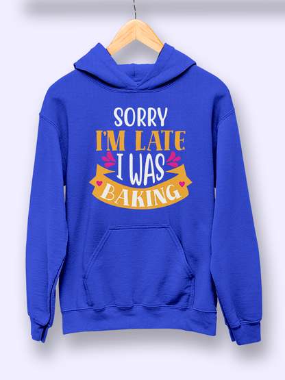 I Was Baking- Royal Blue Baking Hoodie