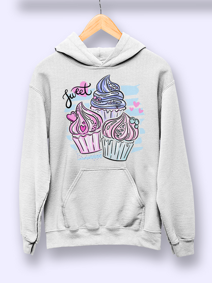 Cupcakes- White Baking Hoodie