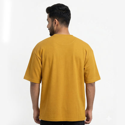 Life is what you Bake it- Mustard Yellow Baking Oversized Tshirt