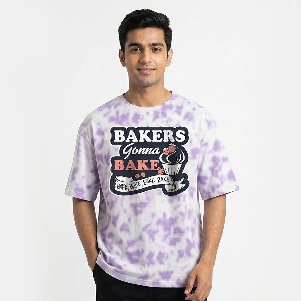 Bakers Gonna Bake- Lavender Baking Tie Dye Tshirt
