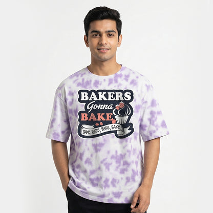 Bakers Gonna Bake- Lavender Baking Tie Dye Tshirt