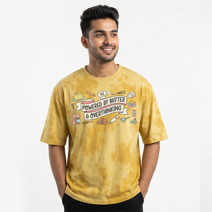 Powered By Butter- Yellow Baking Tie Dye Tshirt