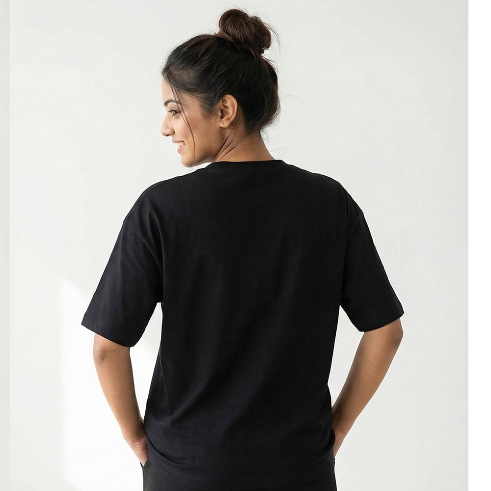 Happiness is Homemade- Black Round Neck Baking T-shirt