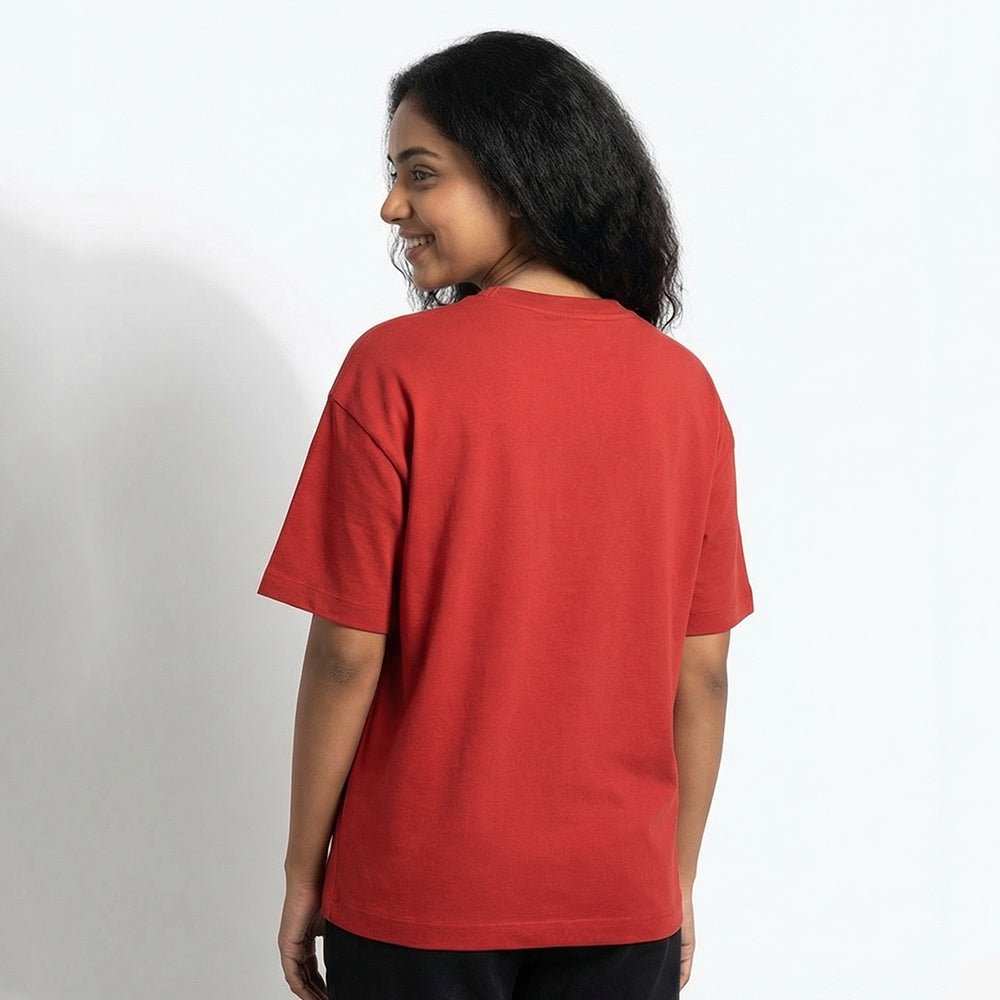Baking is My Therapy- Red Round Neck Baking T-shirt