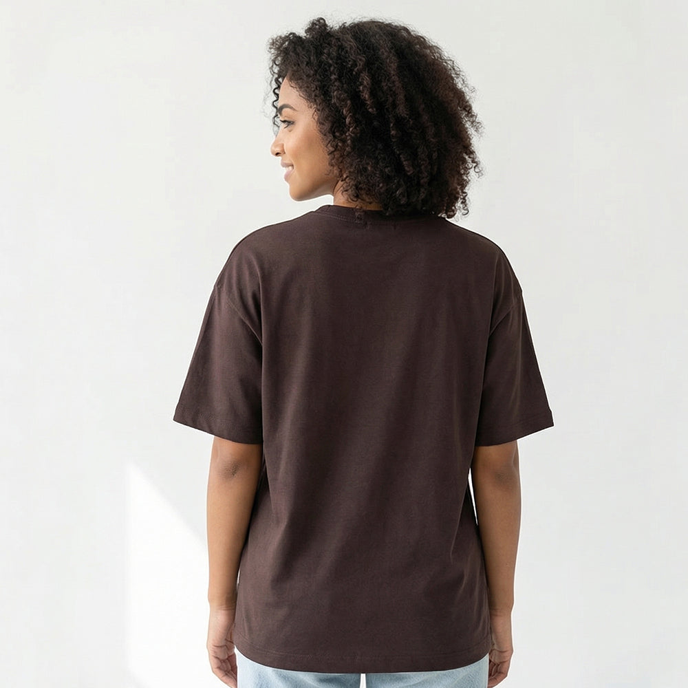 Home baking artist - Brown Round Neck Baking T-shirt