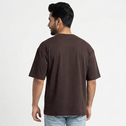 Home baking artist - Brown Round Neck Baking T-shirt
