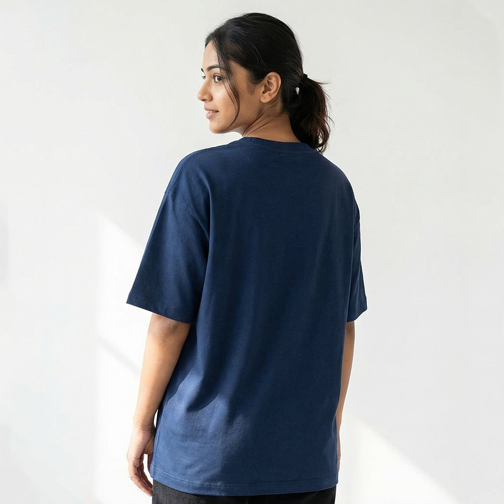 Lets bake now - Navy Blue Round Neck Baking T-shirt