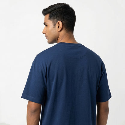 Lets bake now - Navy Blue Round Neck Baking T-shirt