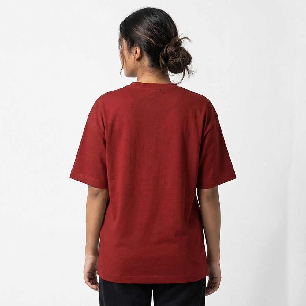 Baking and Dogs- Maroon Round Neck Baking T-shirt