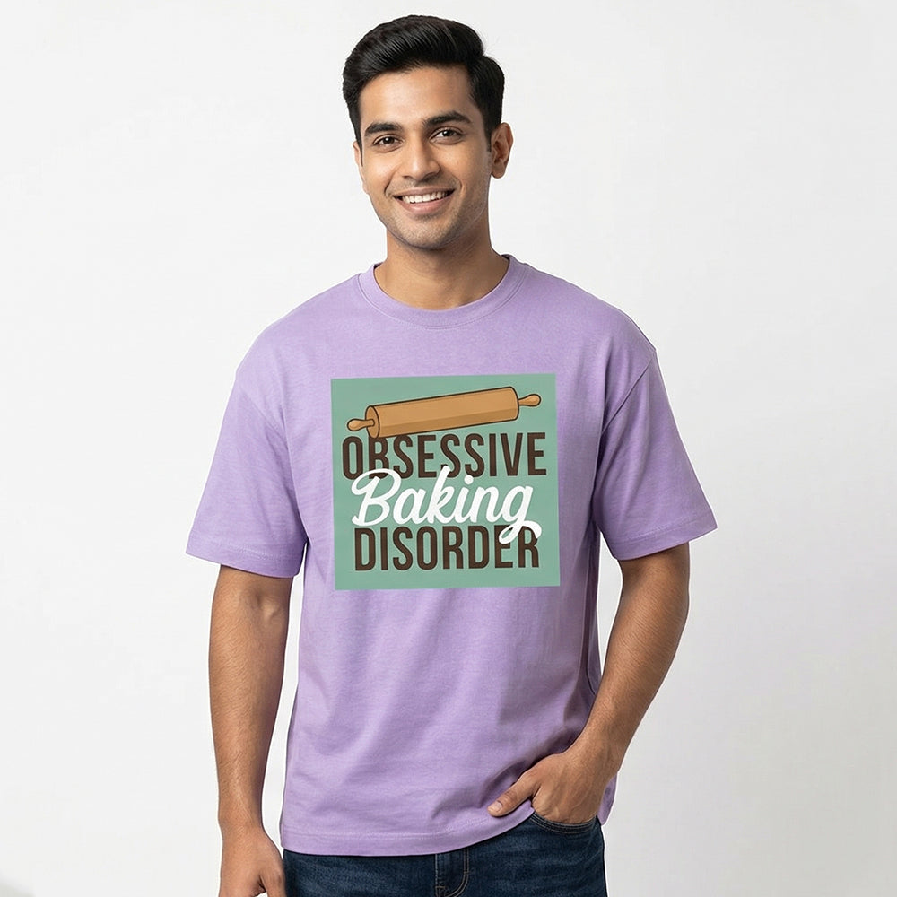 Obsessive Baking Disorder - Lavender Round Neck Baking T-shirt