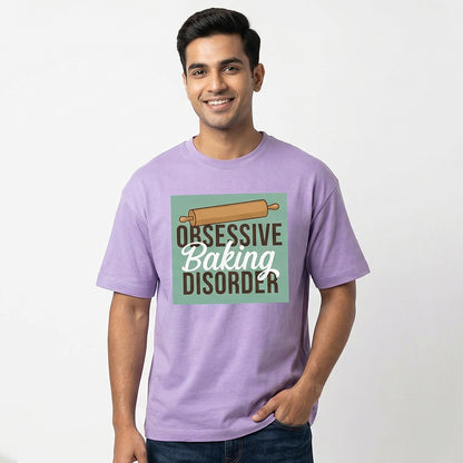 Obsessive Baking Disorder - Lavender Round Neck Baking T-shirt
