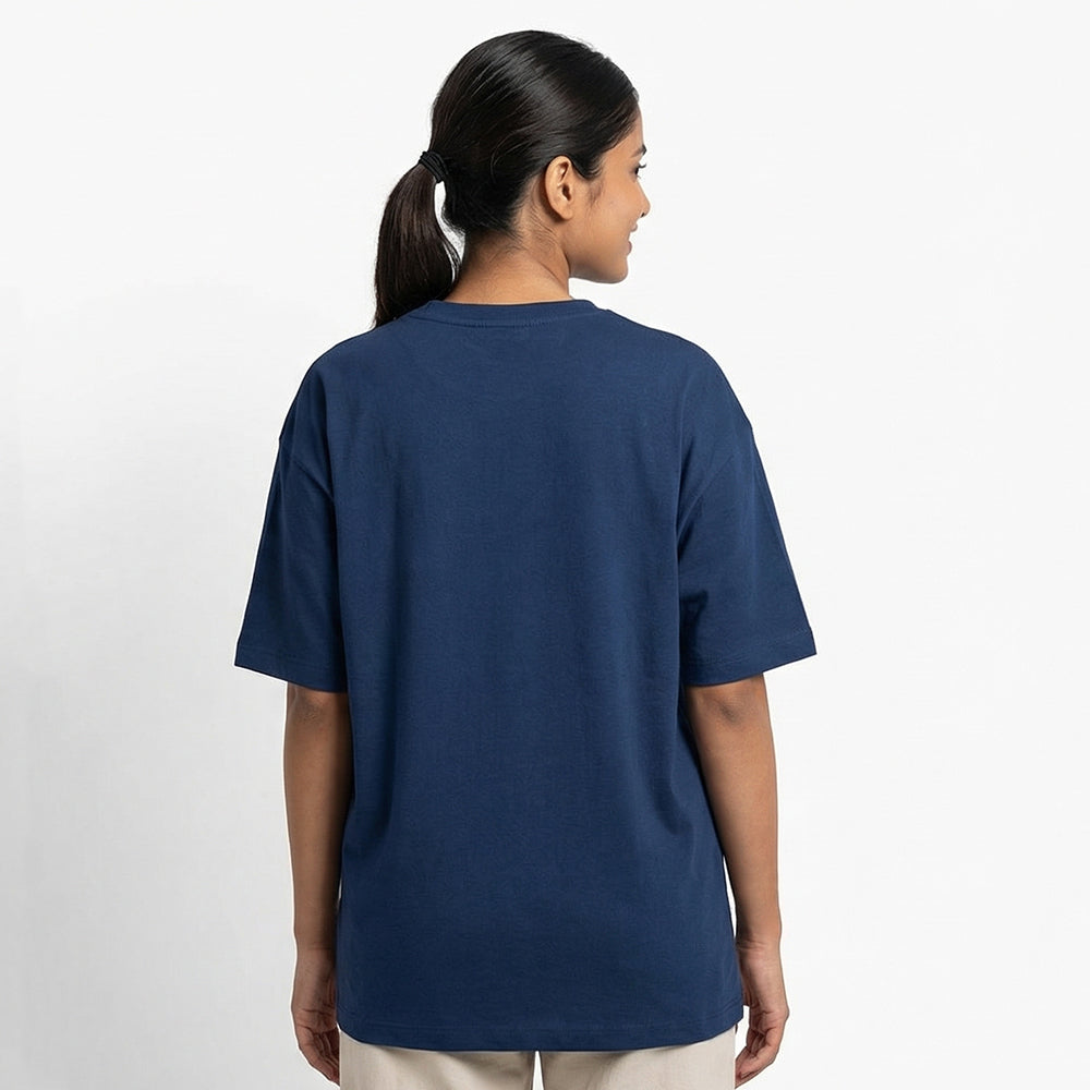 Bake People Happy- Navy Blue Round Neck Baking T-shirt