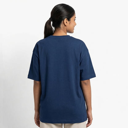 Bake People Happy- Navy Blue Round Neck Baking T-shirt