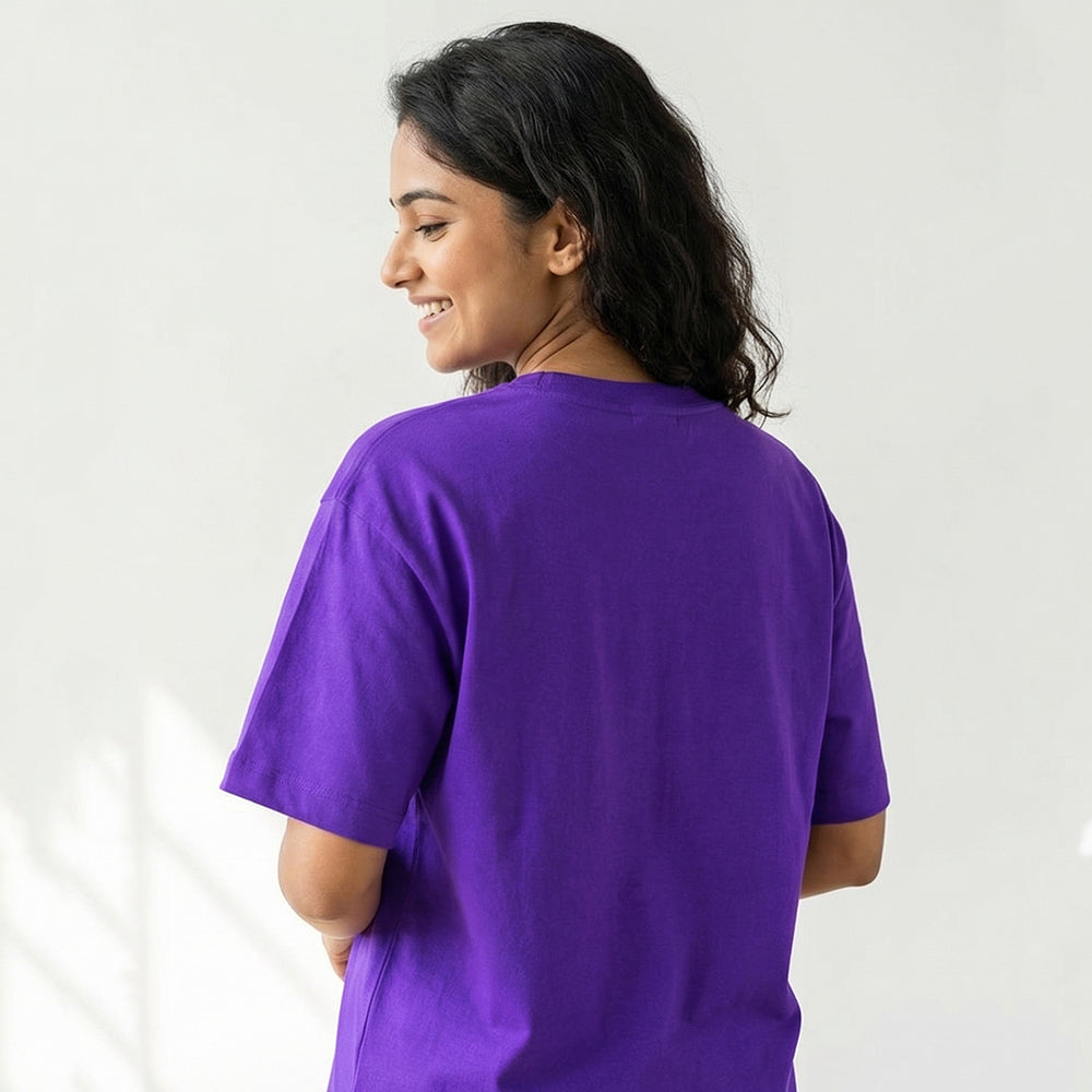 Life is What you Bake - Purple Round Neck Baking T-shirt