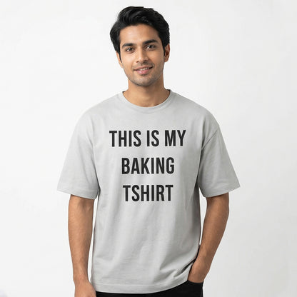 My Baking Tshirt - White Round Neck Baking T-shirt