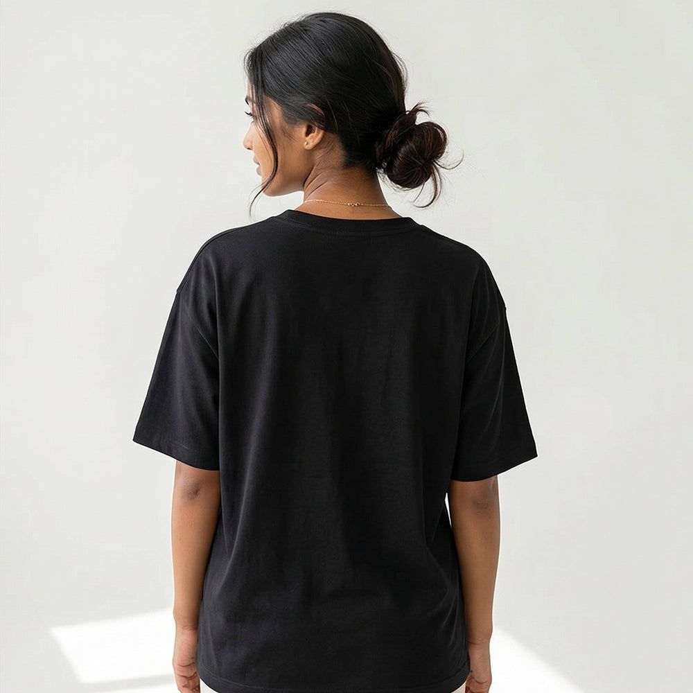 Coffee and Baking - Black Round Neck Baking T-shirt