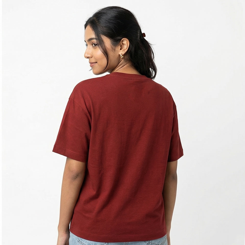 Bakers Gonna Bake- Maroon Round Neck Baking T-shirt