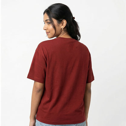 Bakers Gonna Bake- Maroon Round Neck Baking T-shirt