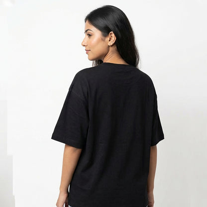 Baking Icon Vintage Style- Black Round Neck Baking T-shirt