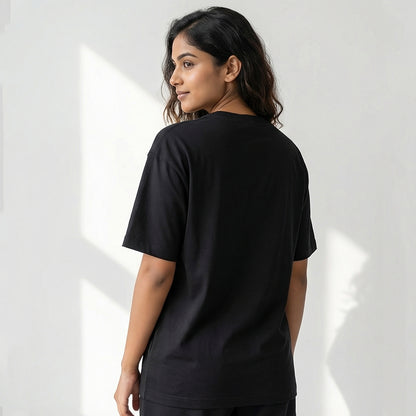 Baking Bread - Black Round Neck Baking T-shirt