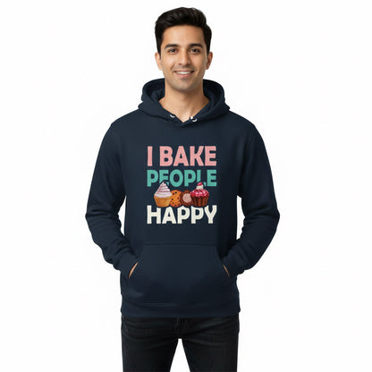 Bake People Happy- Navy Blue Baking Hoodie