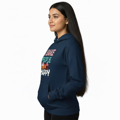 Bake People Happy- Navy Blue Baking Hoodie