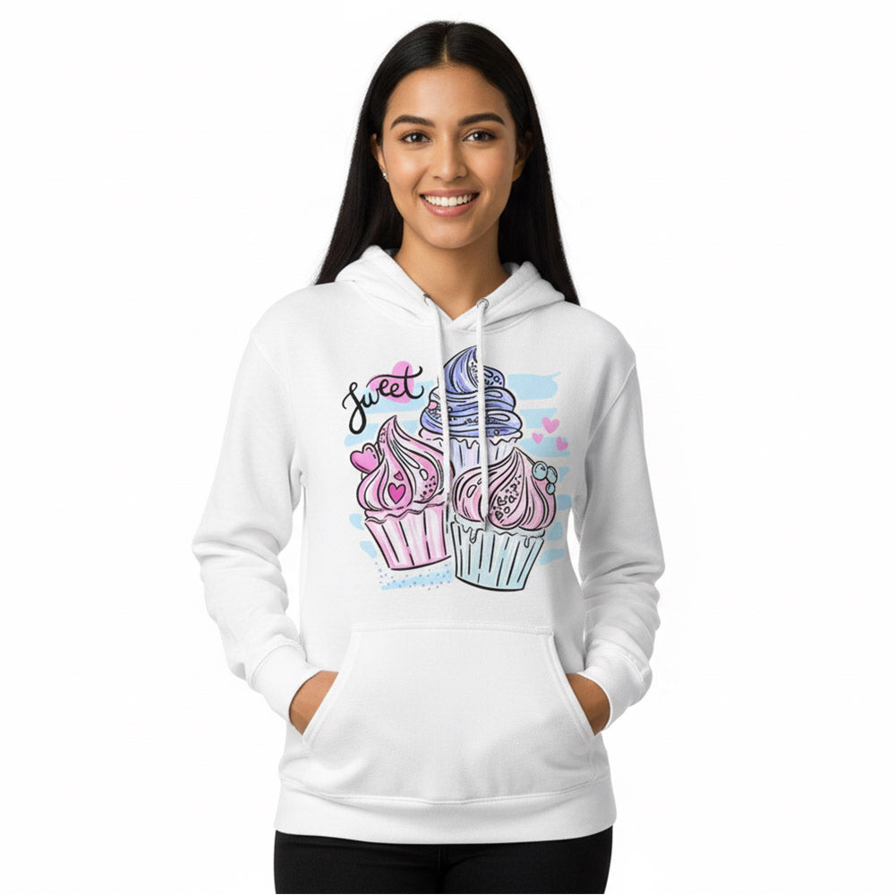 Cupcakes- White Baking Hoodie