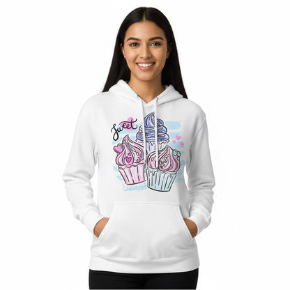 Cupcakes- White Baking Hoodie