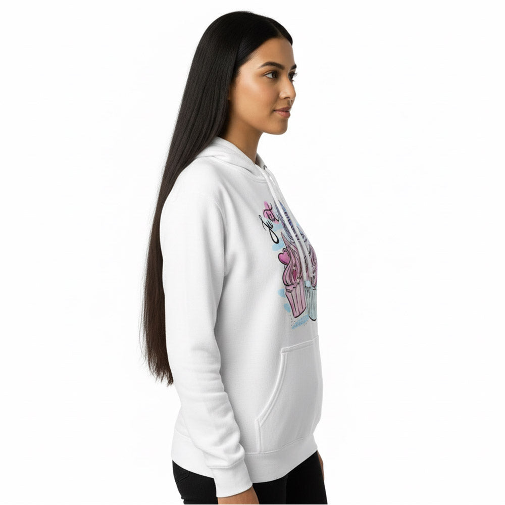 Cupcakes- White Baking Hoodie
