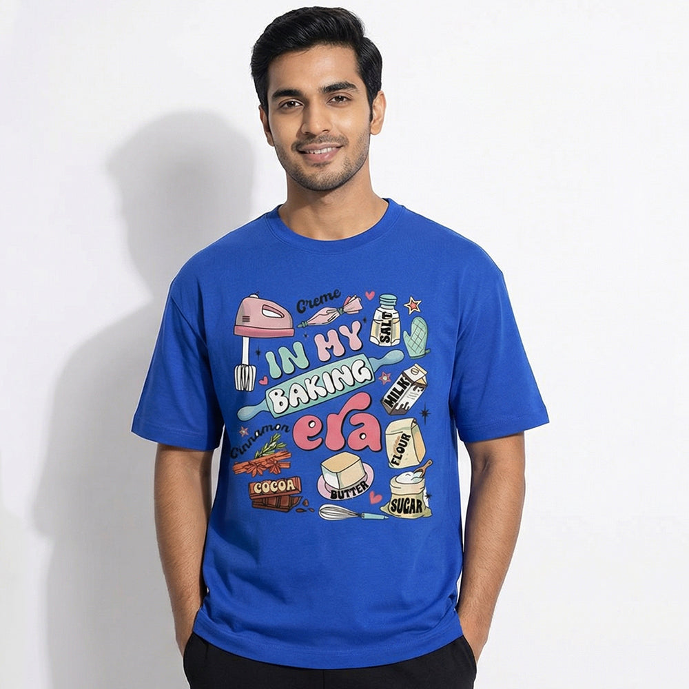 In My Baking Era- Royal Blue Baking Round Neck Tshirt