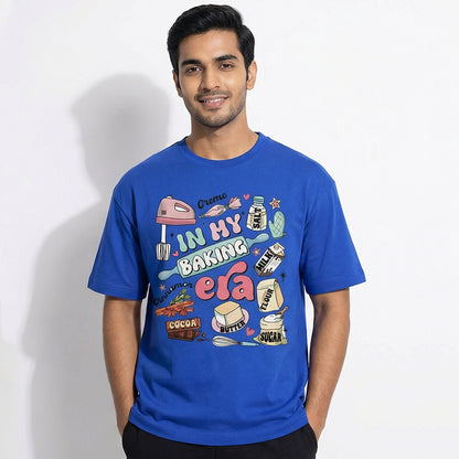 In My Baking Era- Royal Blue Baking Round Neck Tshirt