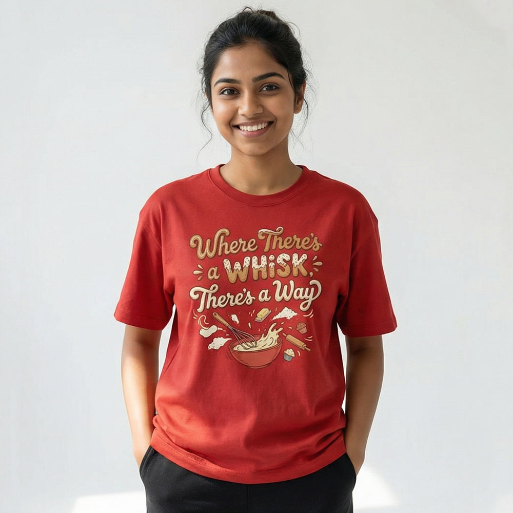 Whisk Way- Red Baking Round Neck Tshirt