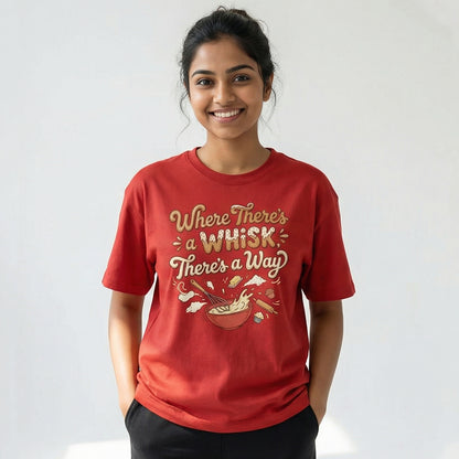 Whisk Way- Red Baking Round Neck Tshirt