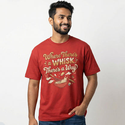 Whisk Way- Red Baking Round Neck Tshirt
