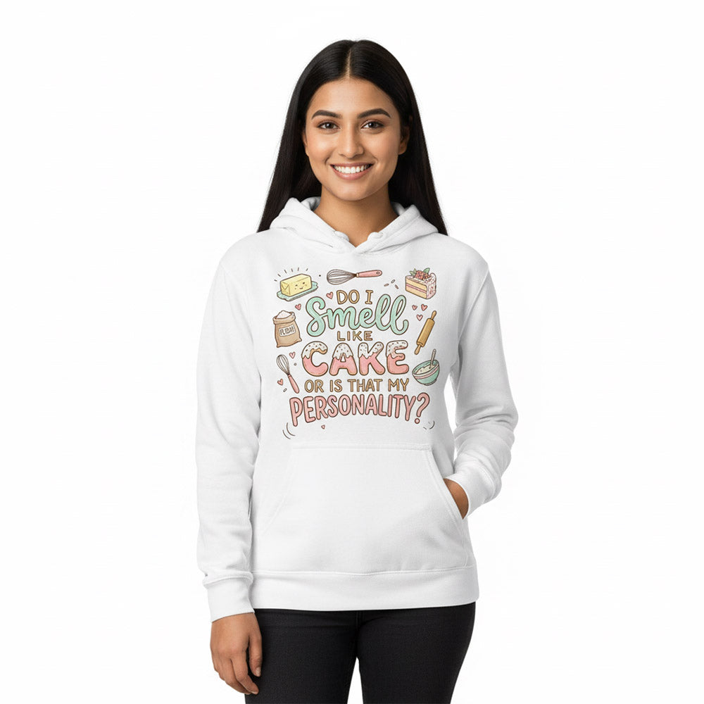 Smell Like Cake - White Baking Hoodie