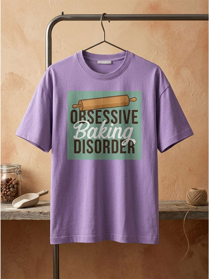 Obsessive Baking Disorder - Lavender Round Neck Baking T-shirt