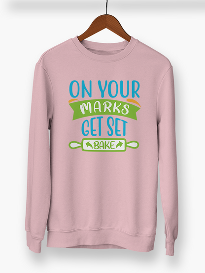 Get Set Bake- Light Pink Baking Sweatshirt