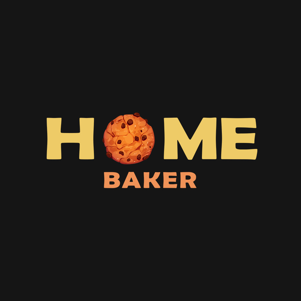 Home Baker - Black Round Neck Baking T-shirt