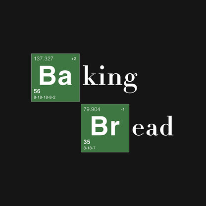 Baking Bread - Black Round Neck Baking T-shirt