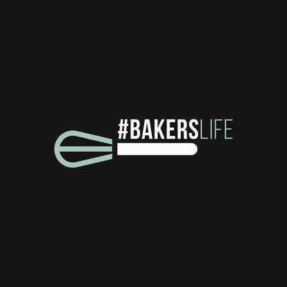 Baker's Life - Black Round Neck Baking T-shirt