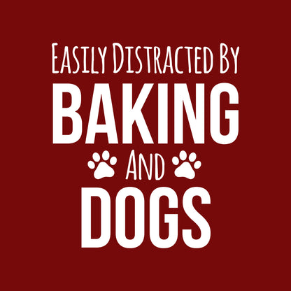 Baking and Dogs- Maroon Round Neck Baking T-shirt
