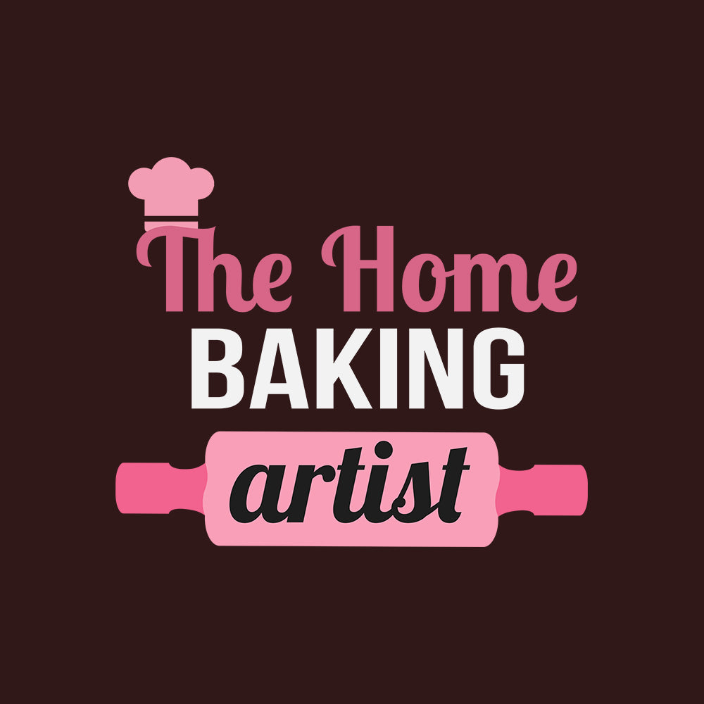 Home baking artist - Brown Round Neck Baking T-shirt