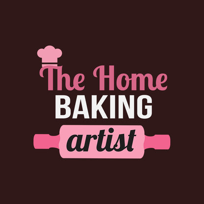 Home baking artist - Brown Round Neck Baking T-shirt