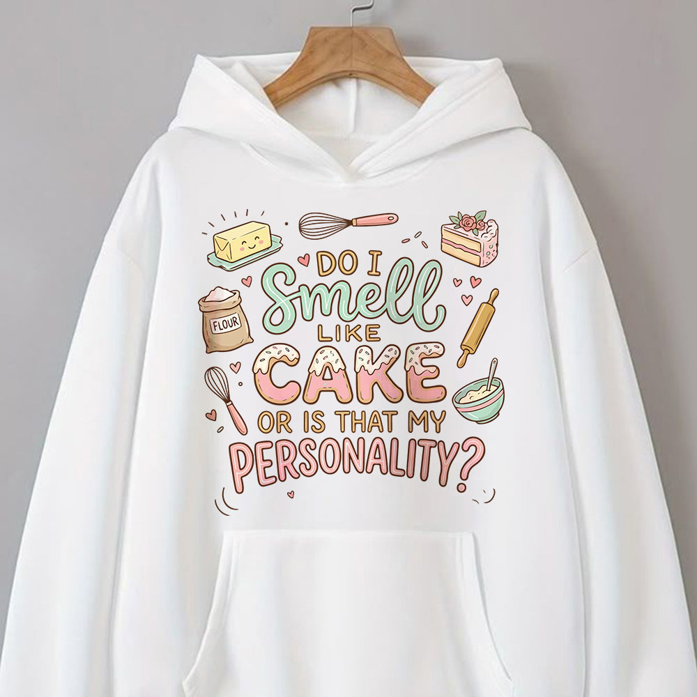 Smell Like Cake - White Baking Hoodie
