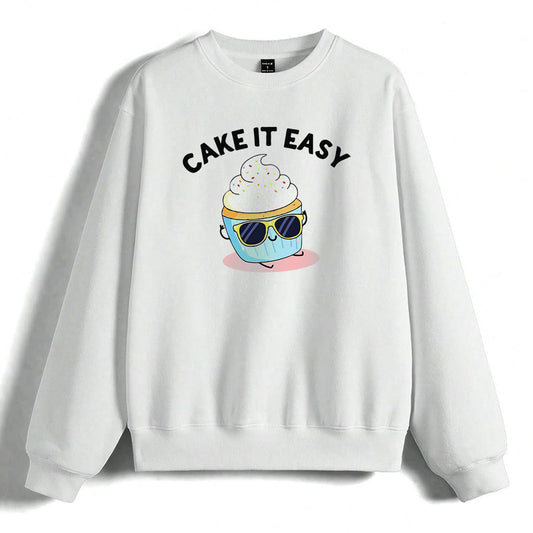 Cake It Easy - White Baking Sweatshirt