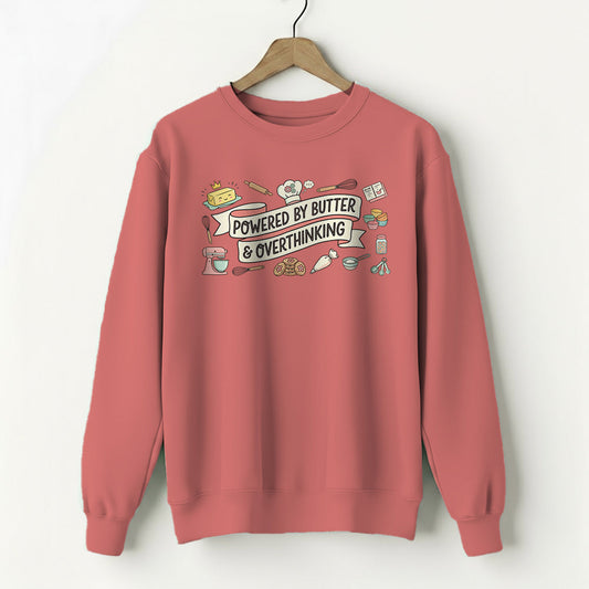 Powered by Butter - Coral Baking Sweatshirt