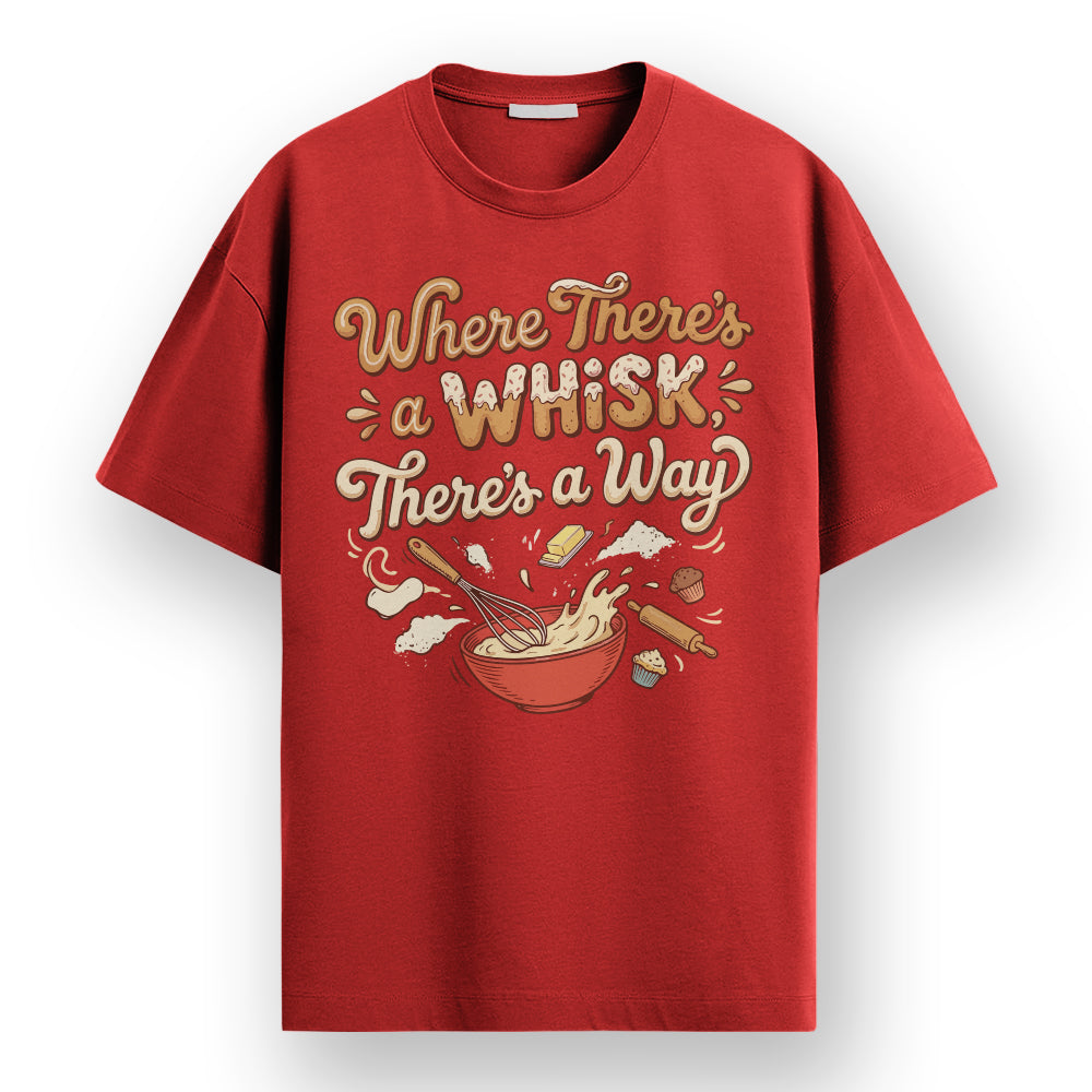 Whisk Way- Red Baking Round Neck Tshirt