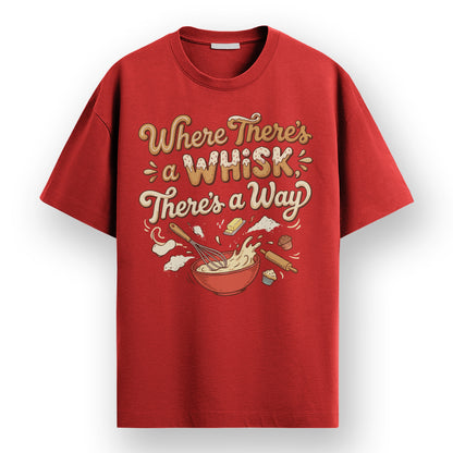 Whisk Way- Red Baking Round Neck Tshirt